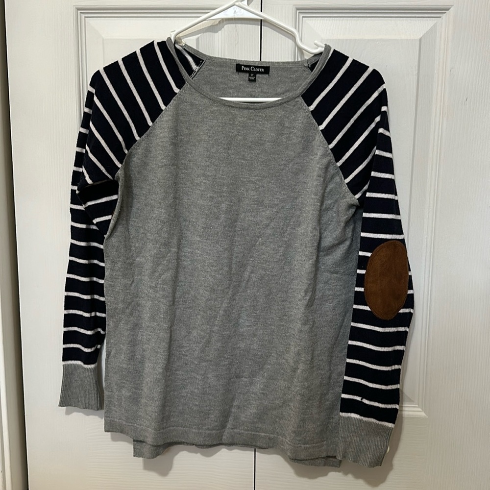 Pink Clover Jayden Elbow Patch Sweater